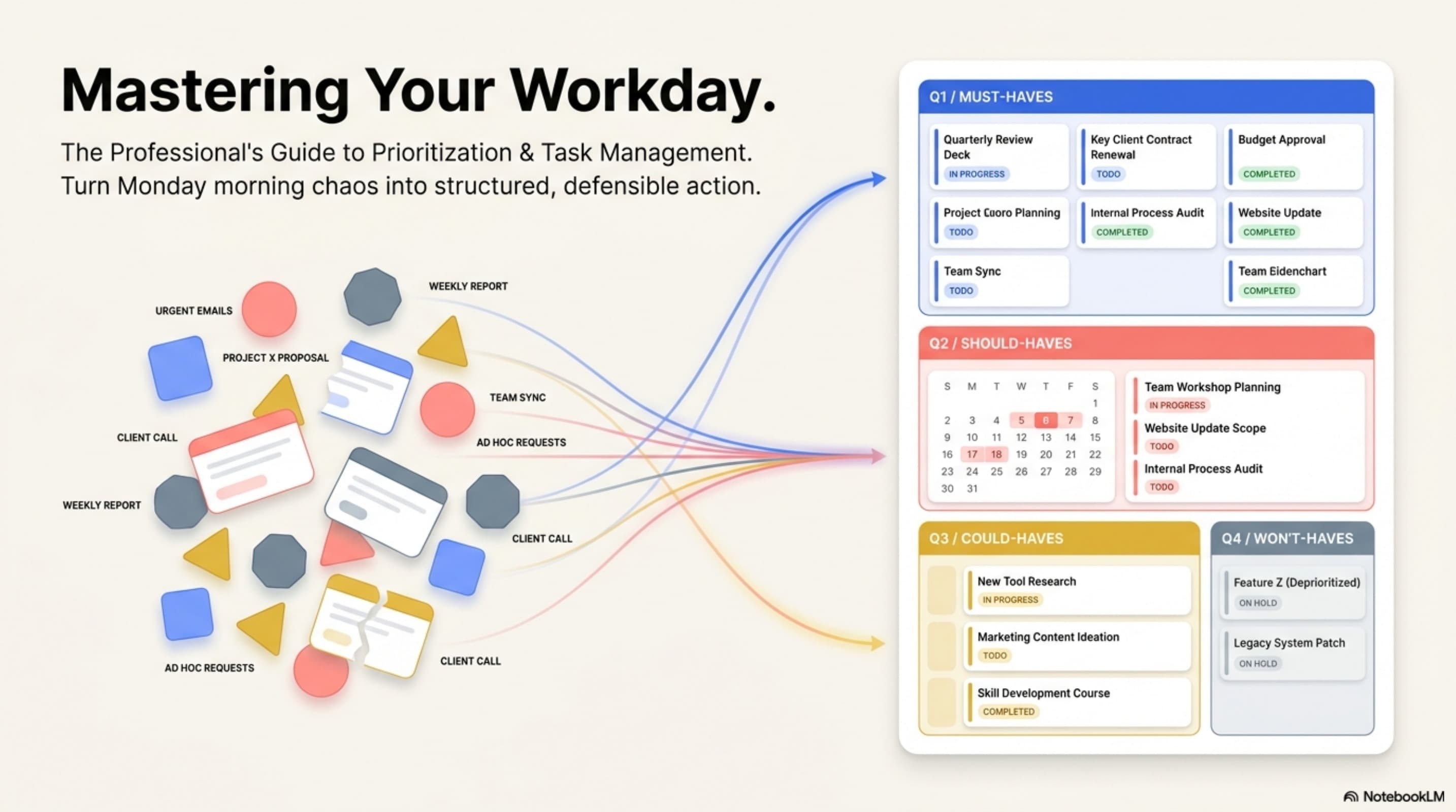 Mastering Your Workday — The Professional's Guide to Prioritization & Task Management: turn Monday morning chaos into structured, defensible action