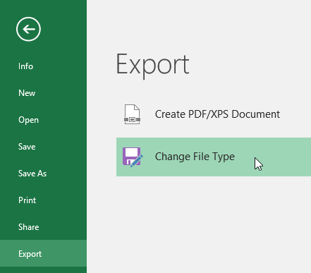 Change file type
