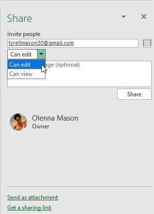 Can Edit dropdown option