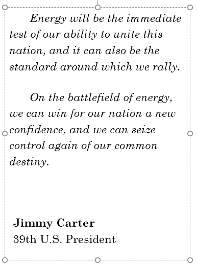 Adjusted line spacing