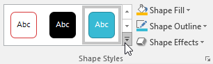Theme effects and shape styles in PowerPoint