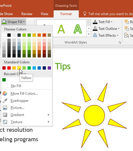 More fill color options in PowerPoint