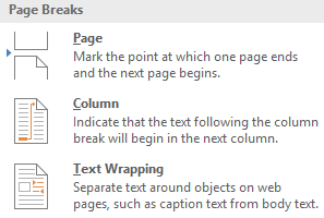 Column break option