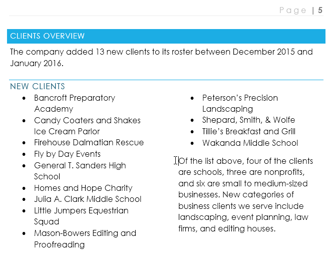 Section break options