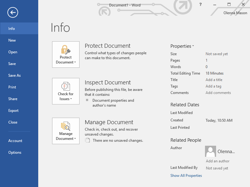 Backstage View Large