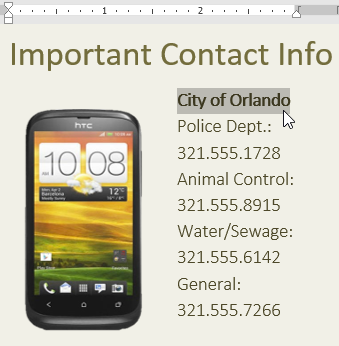 Selecting text before inserting hyperlink