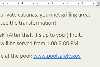 Website example after clicking hyperlink