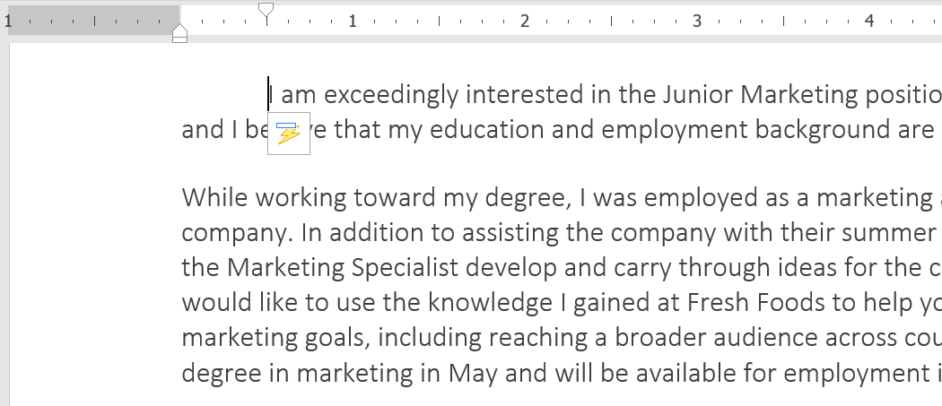 Enabling the ruler in Word