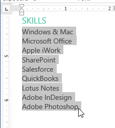 Indent controls before adjustment