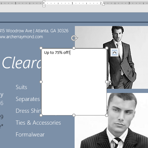 Draw text box option
